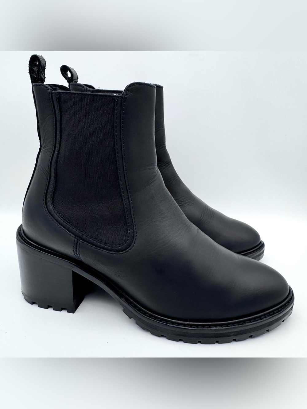 Thursday Boot Co Knockout Matte Black Leather Chelsea Boots Women’s Size 7.5 US